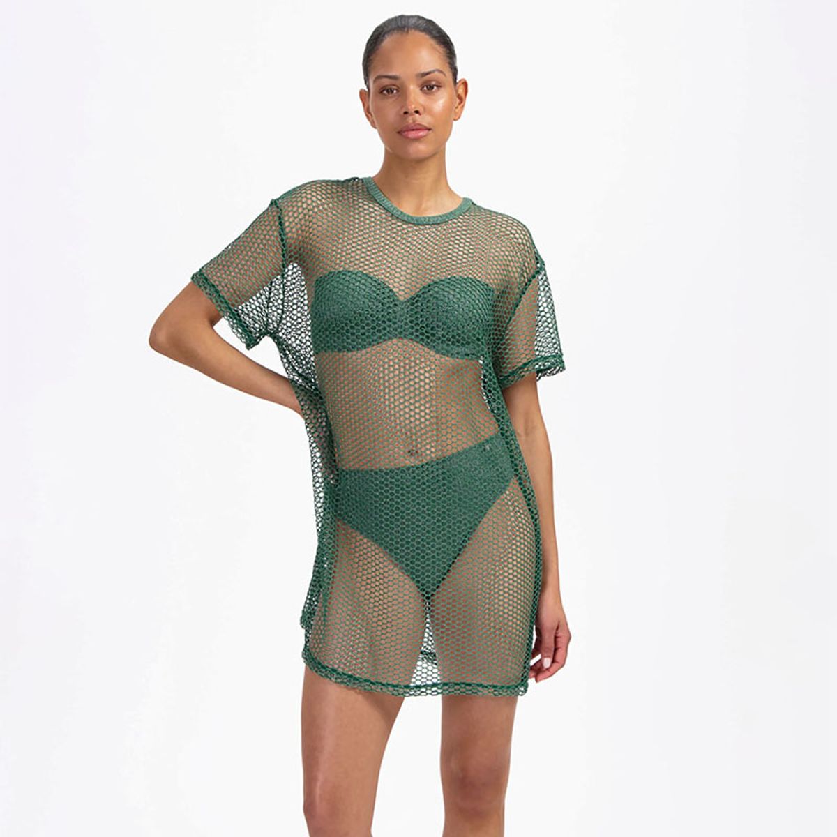 Beachlife Green Glitter Kjole