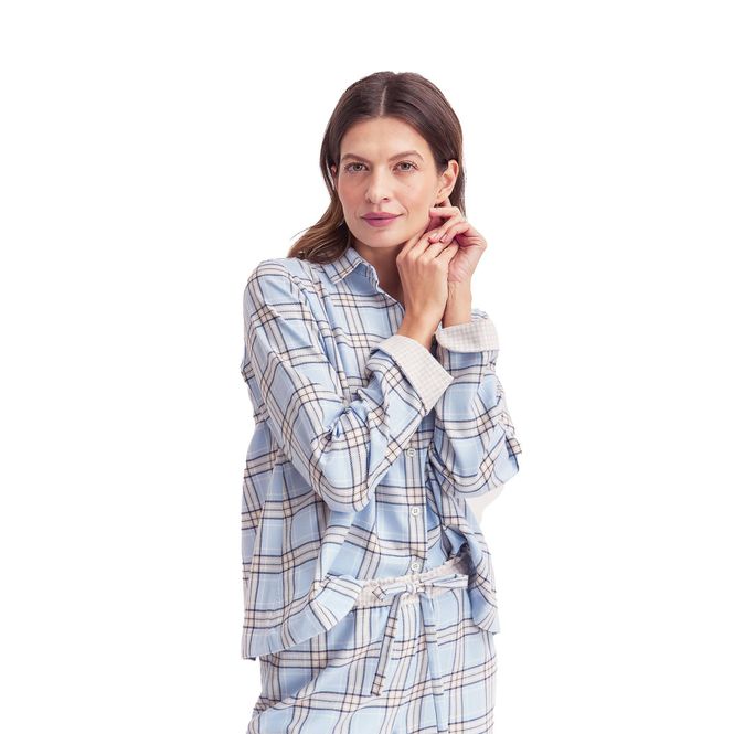 Hovedbilde Yellamaris Karo Pyjamas Lyseblå