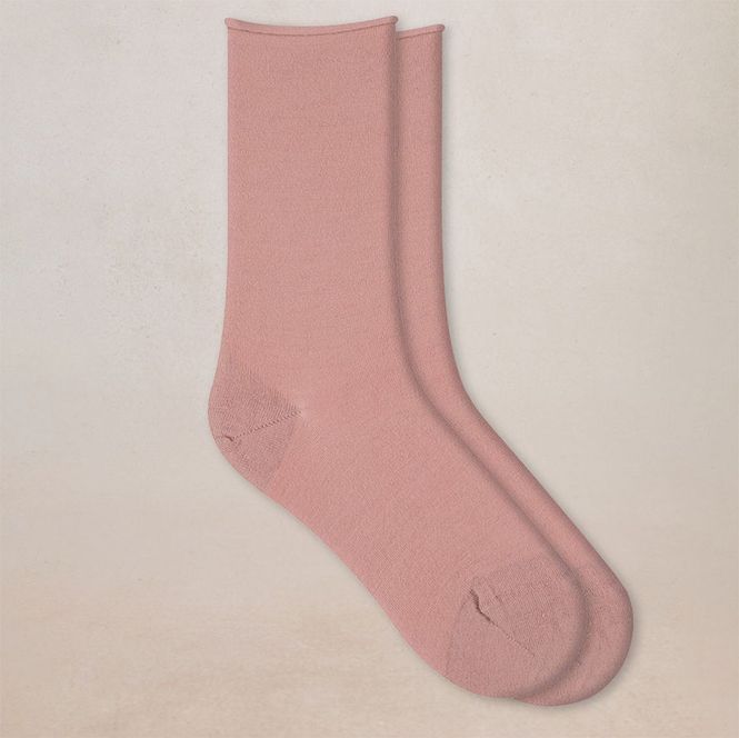 Hovedbilde Bleuforet roll-top ullsokker - vintage pink