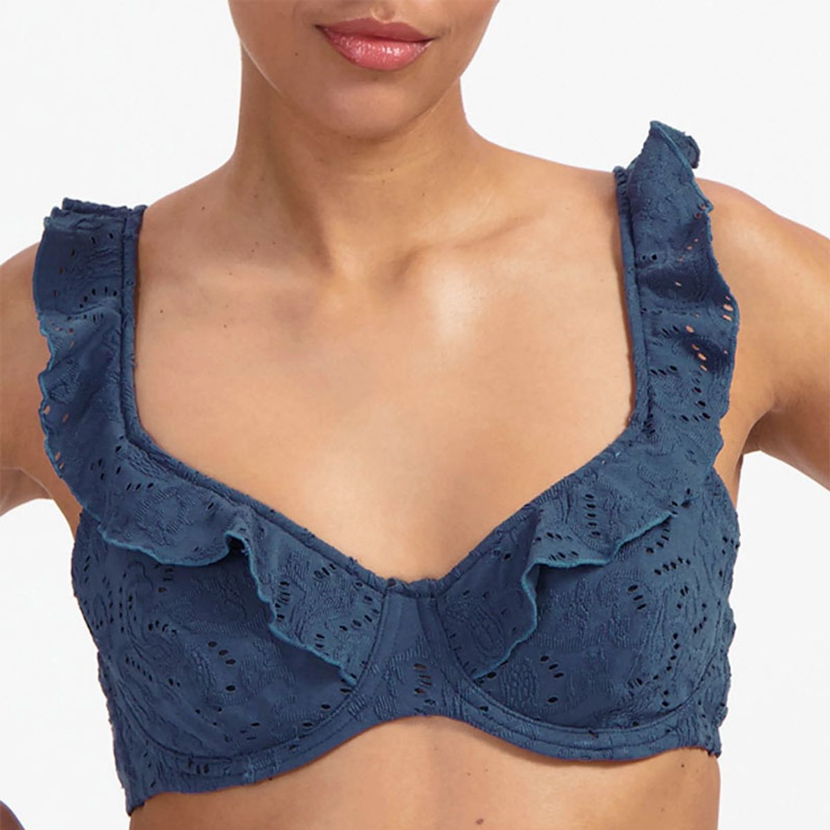 Beachlife Nightsky Embroidery Fullcup Bikinitopp