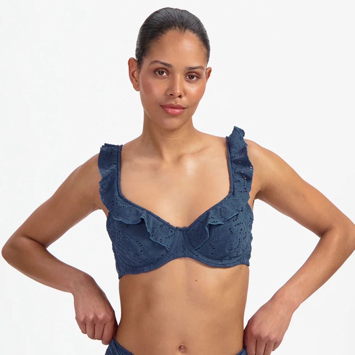 Beachlife Nightsky Embroidery Fullcup Bikinitopp