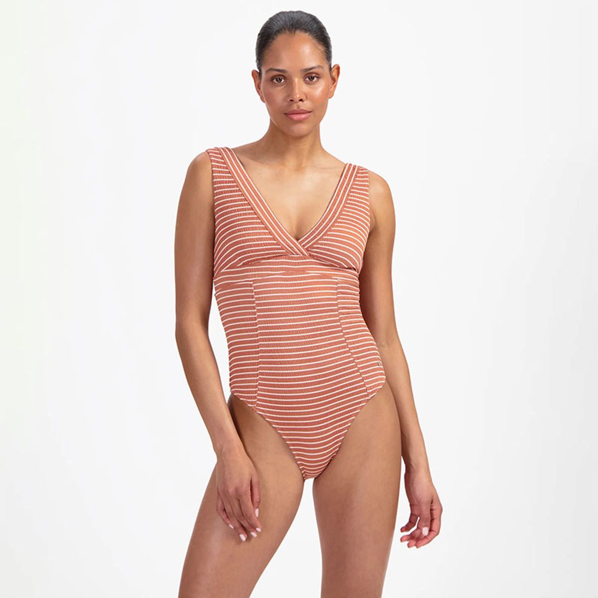 Beachlife Caramel Stripe Badedrakt