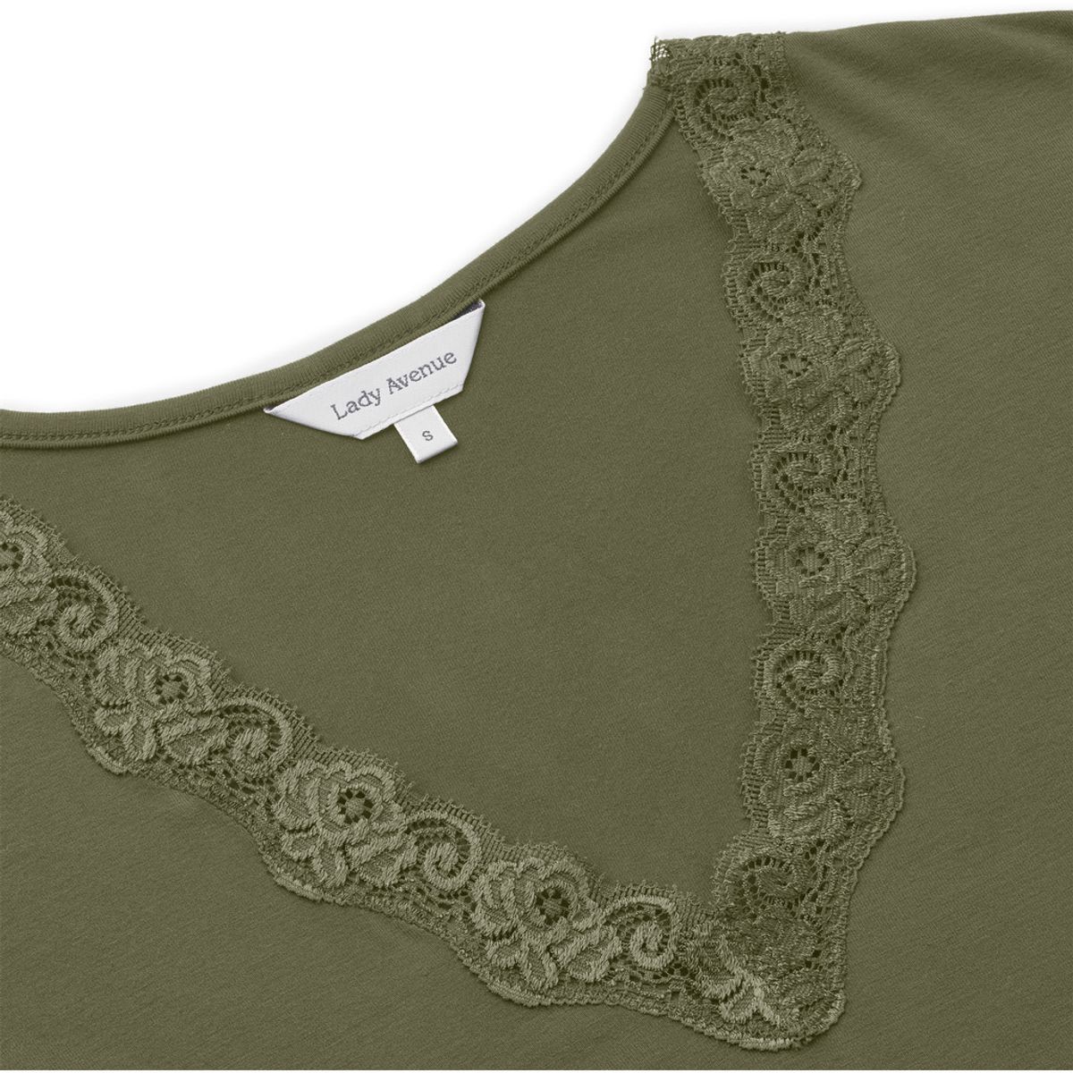 Lady Avenue Bamboo Nattkjole Kort Arm Forrest