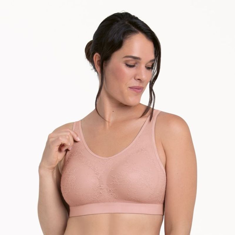 Anita Essential Lace Paddet Protese Bralette - Rosewood