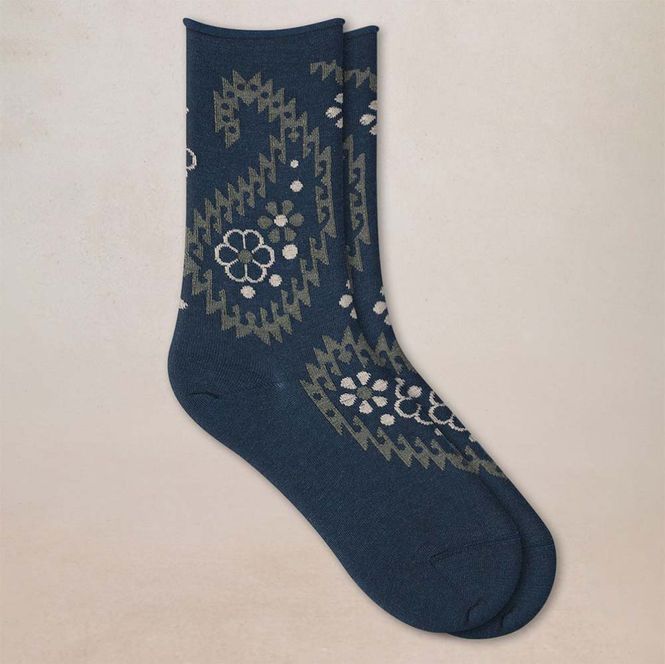 Hovedbilde Bleuforet Fine Wool Socks Cashmere Flowers